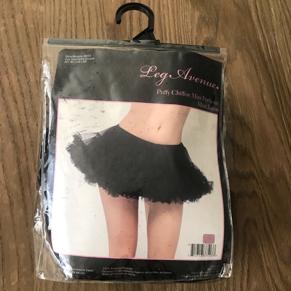 Leg Avenue Women's Puffy Chiffon Mini Petticoat Dress